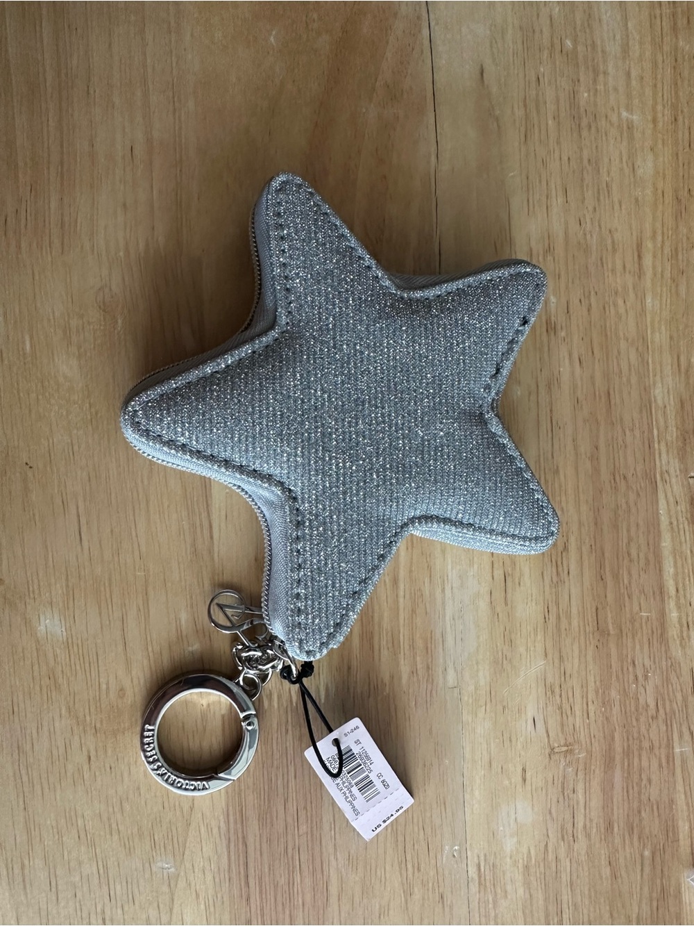 Victoria's Secret Silver Metal Ring Keychain